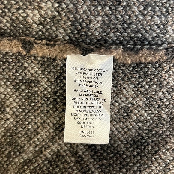 Caslon Jacquard Organic Cotton Blend Cardigan Sweater - L - Picture 4 of 4